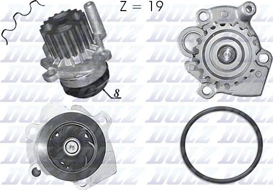 DOLZ A236 - Водяний насос autocars.com.ua