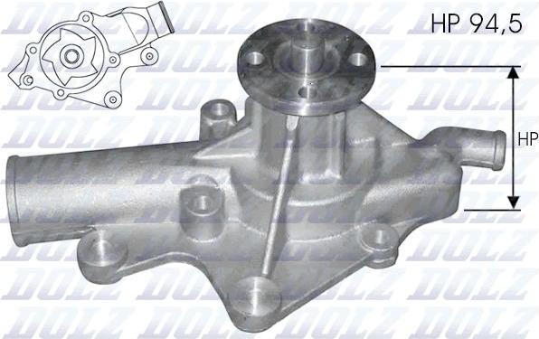 DOLZ J203 - Водяний насос autocars.com.ua