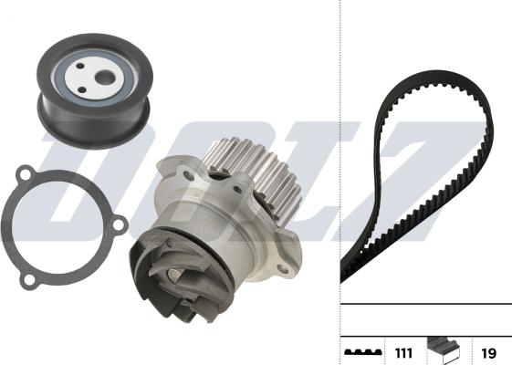 DOLZ KD239 - Водяний насос + комплект зубчатого ременя autocars.com.ua