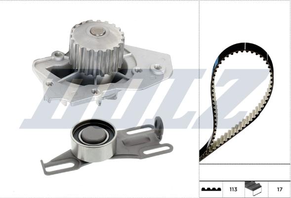 DOLZ KD305 - Водяний насос + комплект зубчатого ременя autocars.com.ua