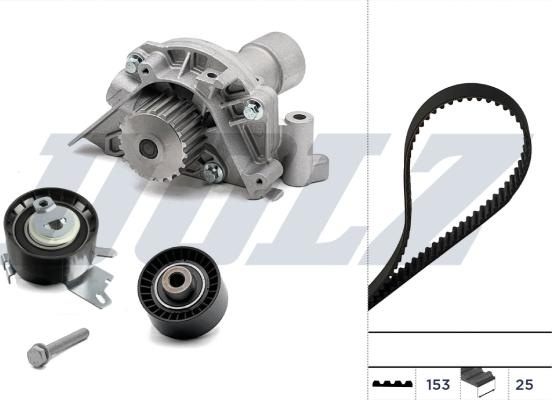 DOLZ KD326 - Водяний насос + комплект зубчатого ременя autocars.com.ua