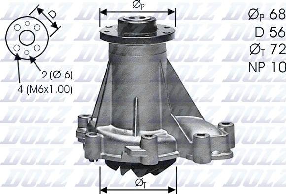 DOLZ M276 - Водяний насос autocars.com.ua