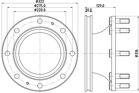 Quinton Hazell BDC4655 - Тормозной диск avtokuzovplus.com.ua