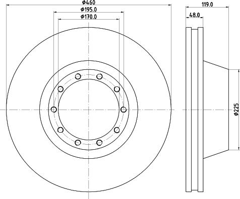 BENDIX 567115B - Тормозной диск avtokuzovplus.com.ua