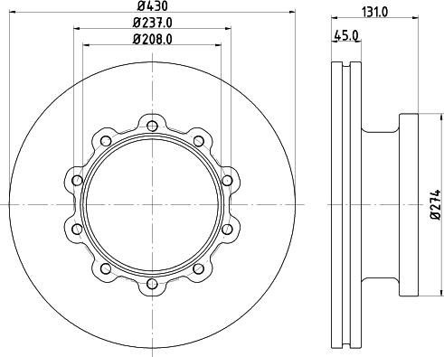 DON CVD553 - Тормозной диск avtokuzovplus.com.ua