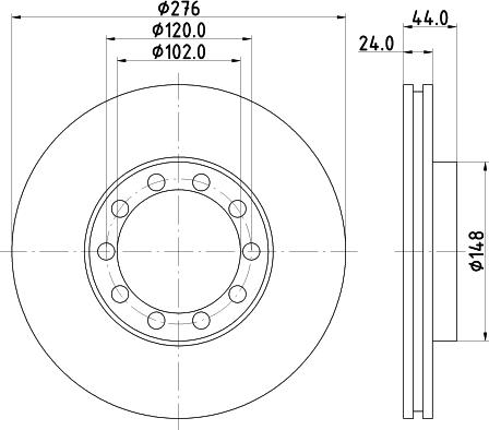 DON CVD584 - Тормозной диск avtokuzovplus.com.ua