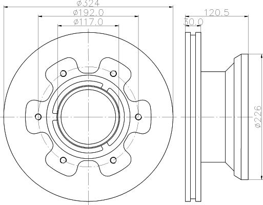 DON CVD596 - Тормозной диск avtokuzovplus.com.ua