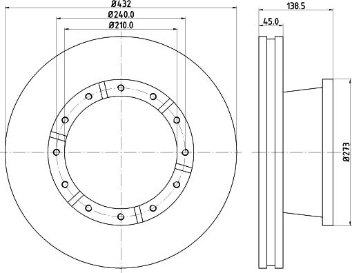 DON CVD622 - Тормозной диск avtokuzovplus.com.ua