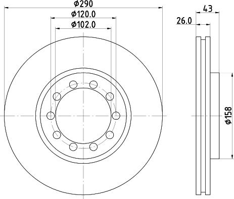 DON CVD632 - Тормозной диск avtokuzovplus.com.ua