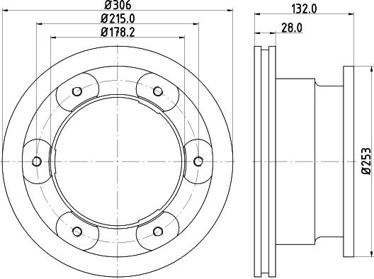 Breco BS 8708 - Гальмівний диск autocars.com.ua