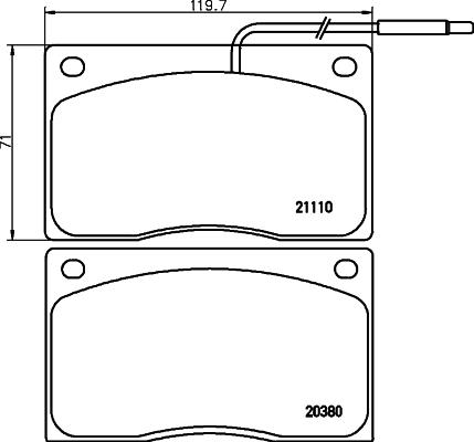 BENDIX 571321X - Гальмівні колодки, дискові гальма autocars.com.ua