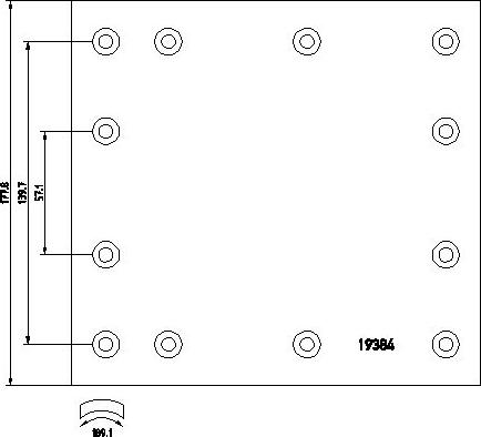 DON CW412A7131 - Комплект тормозных башмаков, барабанные тормоза avtokuzovplus.com.ua