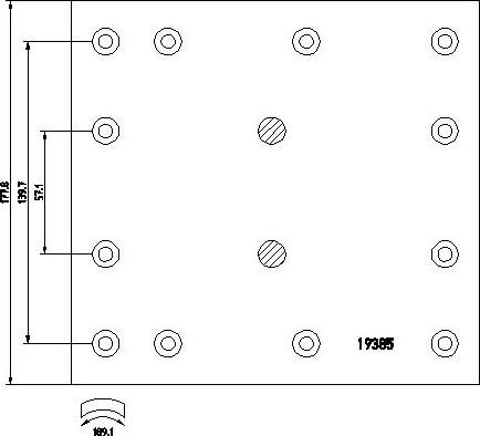 DON CW412A7131 - Комплект тормозных башмаков, барабанные тормоза avtokuzovplus.com.ua