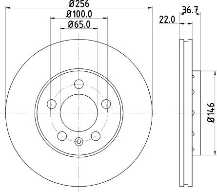 DON PCD10022 - Гальмівний диск autocars.com.ua