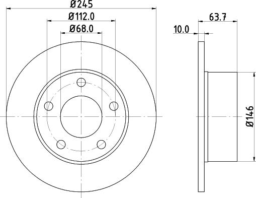 DON PCD10092 - Гальмівний диск autocars.com.ua