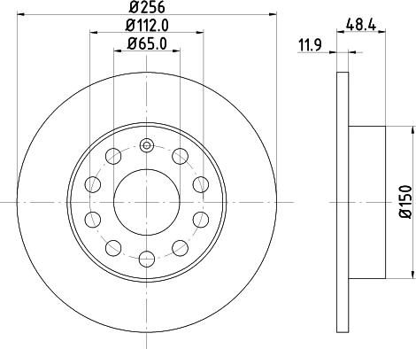 DON PCD10122 - Гальмівний диск autocars.com.ua