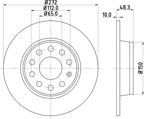 DON PCD10162 - Гальмівний диск autocars.com.ua