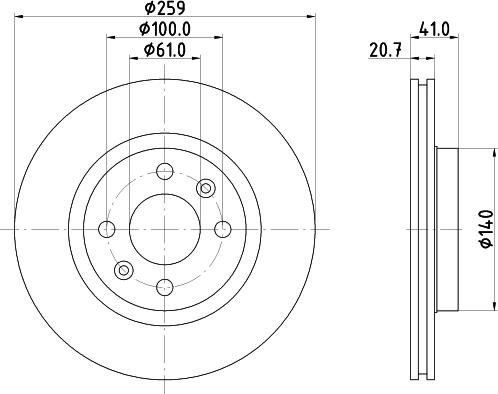 DON PCD10182 - Гальмівний диск autocars.com.ua