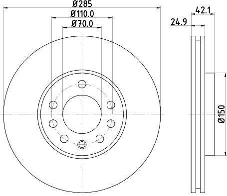 DON PCD10452 - Гальмівний диск autocars.com.ua