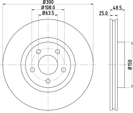 DON PCD10472 - Тормозной диск avtokuzovplus.com.ua