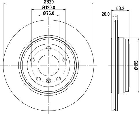 DON PCD10552 - Тормозной диск avtokuzovplus.com.ua