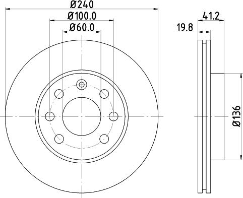 DON PCD10582 - Гальмівний диск autocars.com.ua