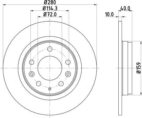 DON PCD10622 - Тормозной диск avtokuzovplus.com.ua