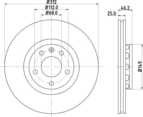 DON PCD10672 - Гальмівний диск autocars.com.ua