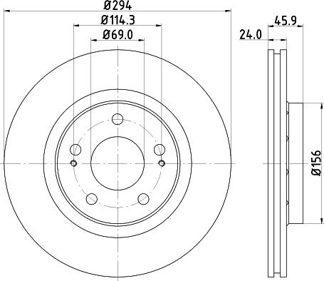 DON PCD10792 - Тормозной диск avtokuzovplus.com.ua