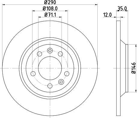 DON PCD10902 - Тормозной диск avtokuzovplus.com.ua