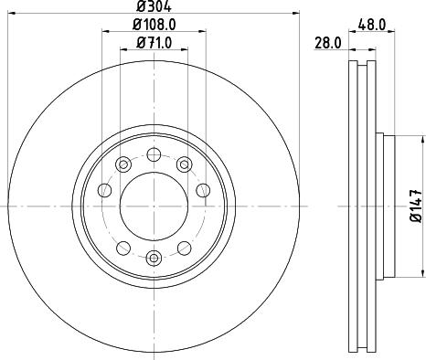 DON PCD10941 - Тормозной диск avtokuzovplus.com.ua