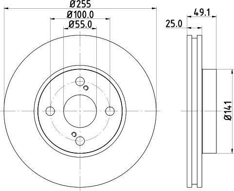 DON PCD11012 - Тормозной диск avtokuzovplus.com.ua