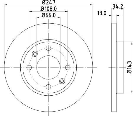 DON PCD11042 - Гальмівний диск autocars.com.ua