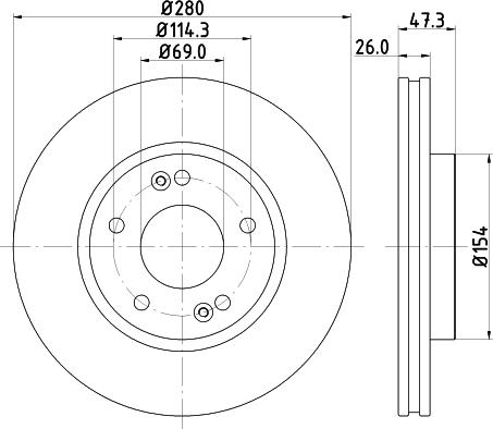 DON PCD11052 - Гальмівний диск autocars.com.ua