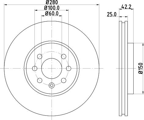 DON PCD11142 - Гальмівний диск autocars.com.ua