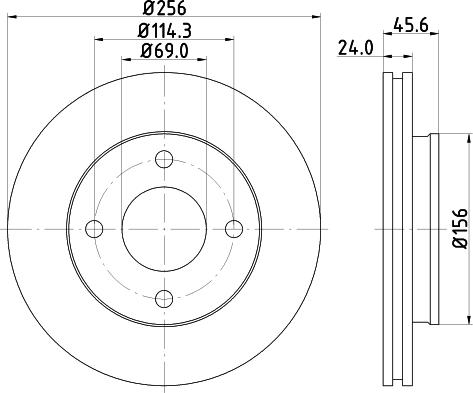 DON PCD11282 - Тормозной диск avtokuzovplus.com.ua