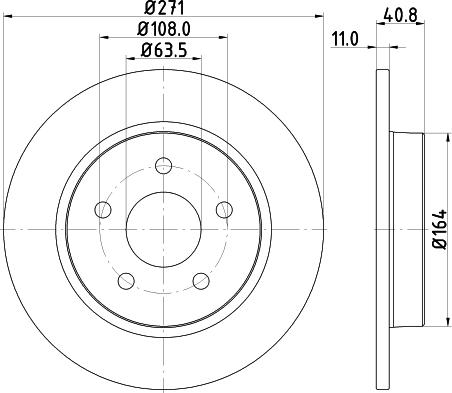 DON PCD11322 - Тормозной диск avtokuzovplus.com.ua