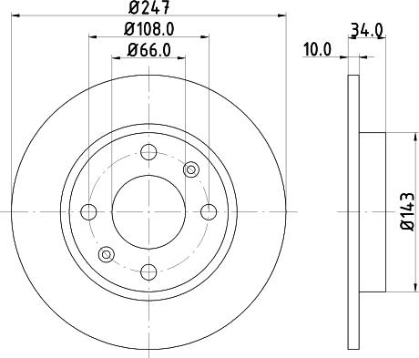 DON PCD11412 - Тормозной диск autodnr.net