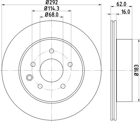 DON PCD11422 - Тормозной диск avtokuzovplus.com.ua