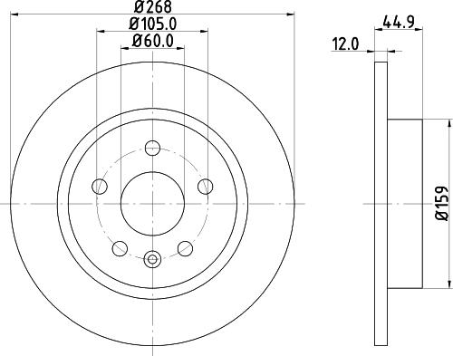 DON PCD11602 - Гальмівний диск autocars.com.ua