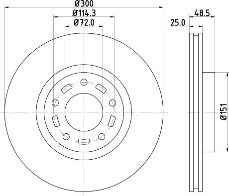 DON PCD11622 - Тормозной диск avtokuzovplus.com.ua