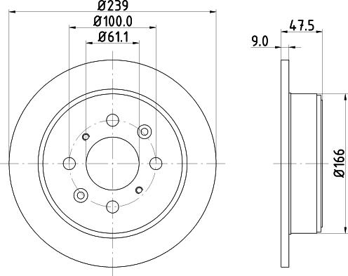 DON PCD11642 - Тормозной диск avtokuzovplus.com.ua