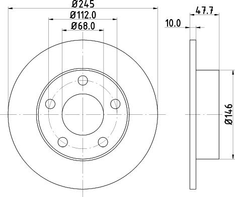 DON PCD11752 - Тормозной диск avtokuzovplus.com.ua