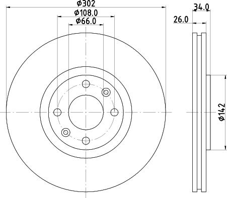 DON PCD11842 - Тормозной диск avtokuzovplus.com.ua