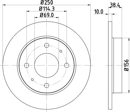 DON PCD11892 - Гальмівний диск autocars.com.ua