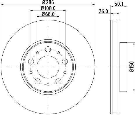 DON PCD11982 - Тормозной диск avtokuzovplus.com.ua