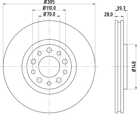 DON PCD11992 - Тормозной диск avtokuzovplus.com.ua