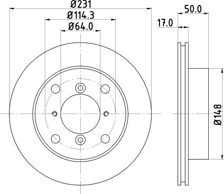 DON PCD12072 - Тормозной диск avtokuzovplus.com.ua