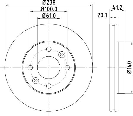 DON PCD12082 - Гальмівний диск autocars.com.ua