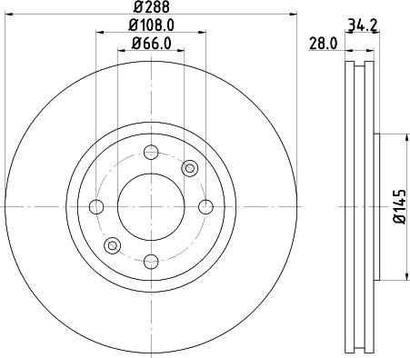 DON PCD12092 - Тормозной диск avtokuzovplus.com.ua